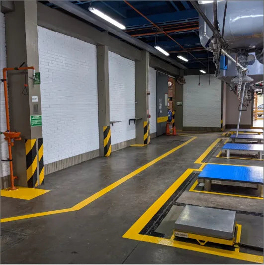 Demarcación con Pintura Epoxica Planta de Produccion