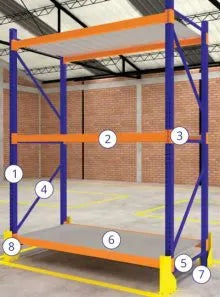 Producto ensamblado - vista de componentes numerados